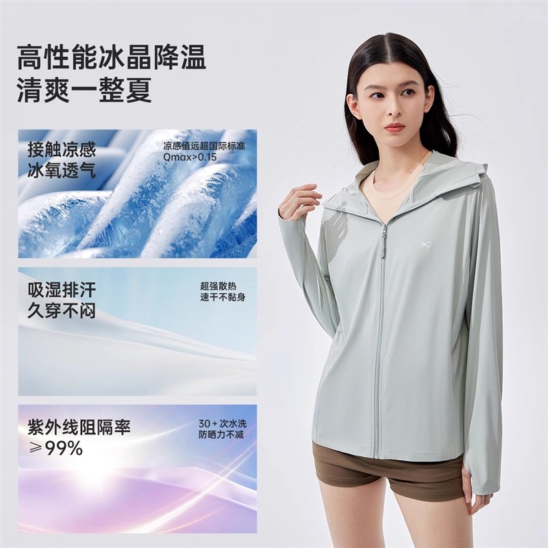 VVC防晒衣女2025春夏新款防紫外线防晒服男女薄款户外大帽檐外套
