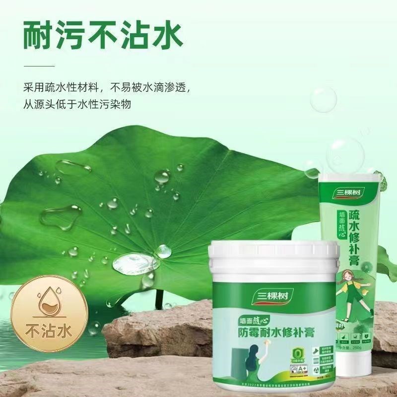 三棵树补墙膏防霉耐水室内家用翻新净味内墙修补膏白色免漆腻子膏