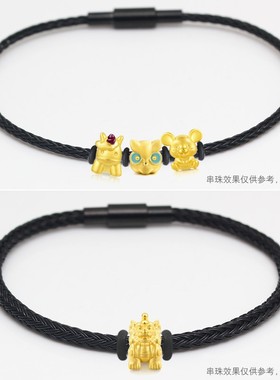 细款编织钢丝手链绳 防水钢丝手绳穿3D硬金小孔转运珠串珠替换绳