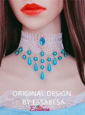 新复古宫廷项链汉服配饰仙气女神蕾丝锁骨链网红流苏项坠性感脖链