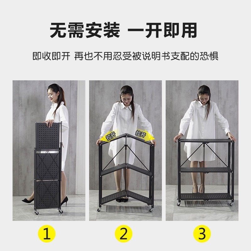 免安装书架儿童简易落地移动客厅铁艺小型书柜家用收纳.折叠置物