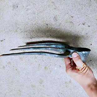 手工锻打四齿耙头永康p铁铺挖土翻地农业工具螺纹钢大铁耙大钢叉