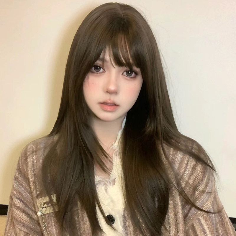 假发女长发日系全头套长直发日常圆脸lDolita网红自然jk中长发发