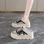 34包头拖鞋 s女款 外穿夏季 厚底显脚小码 2025新款 透气一脚蹬半拖凉