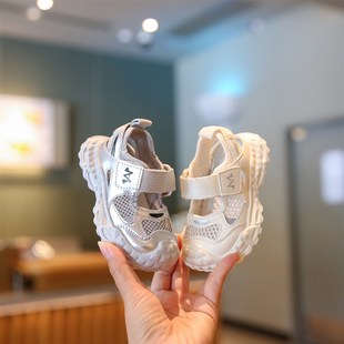 宝宝鞋夏季凉鞋小童鞋子运动机能鞋婴儿学M步鞋女宝男宝透气网鞋
