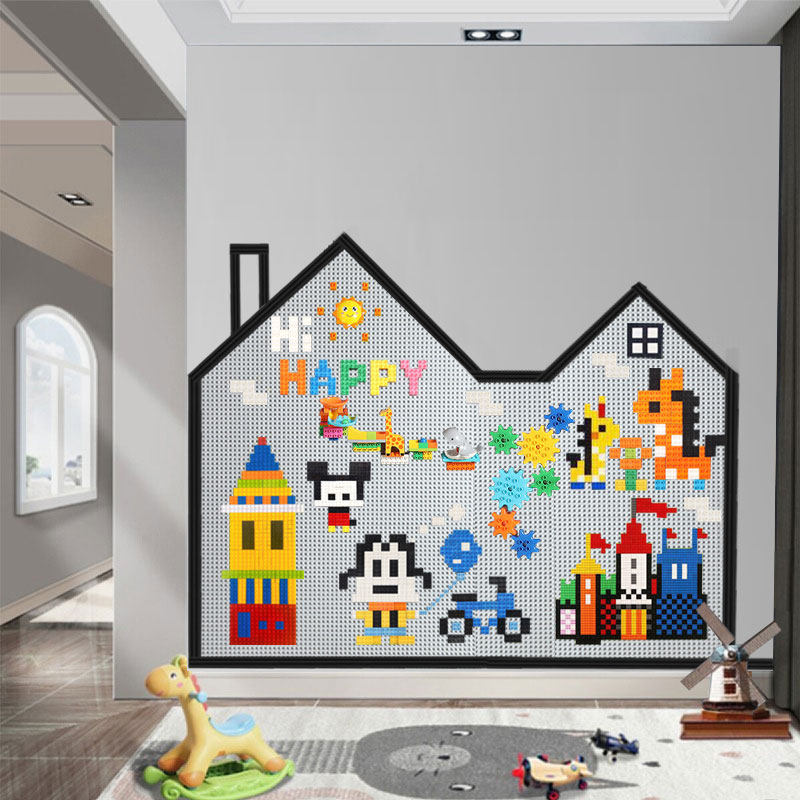 积木墙面墙贴定制大颗粒底板上墙拼装玄关儿童房U幼儿园玩具走廊,玩具/童车/益智/积木/模型,普通塑料积木,淘宝优惠券,粉丝福利购,淘宝优惠卷