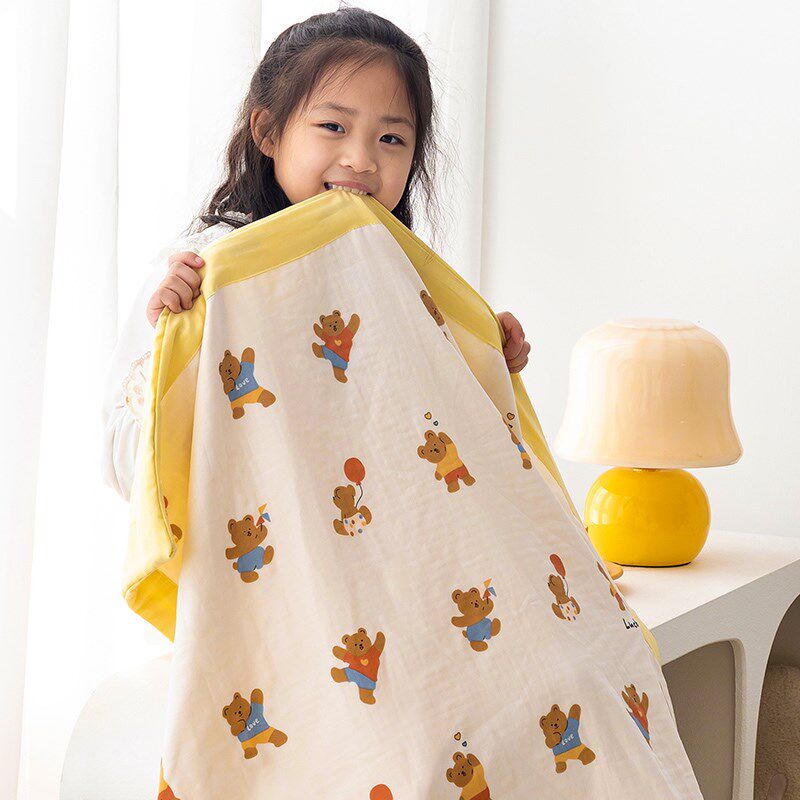 儿童毛巾被夏季宝宝四层纱y布盖毯薄空调被幼儿园午睡空调毯,床上用品,休闲毯/毛毯/绒毯,淘宝优惠券,粉丝福利购,淘宝优惠卷