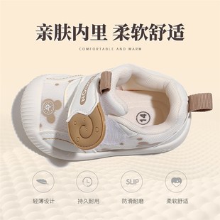 婴儿学步鞋春秋款防m滑软底小童休闲鞋1一3岁运动小白鞋女宝宝鞋