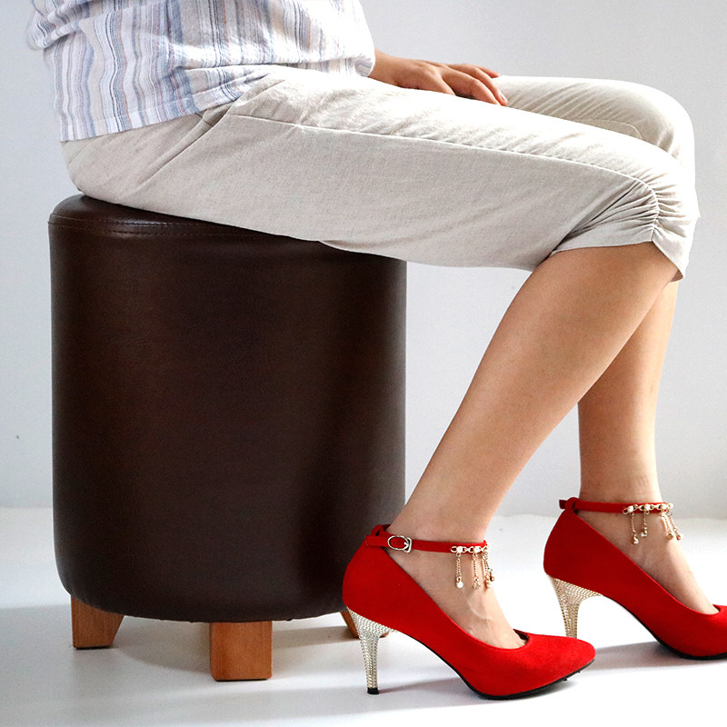 好具 实木简约皮凳餐厅圆凳试衣间凳F子换衣凳梳妆凳化妆凳美甲凳,商业/办公家具,试鞋凳,淘宝优惠券,粉丝福利购,淘宝优惠卷