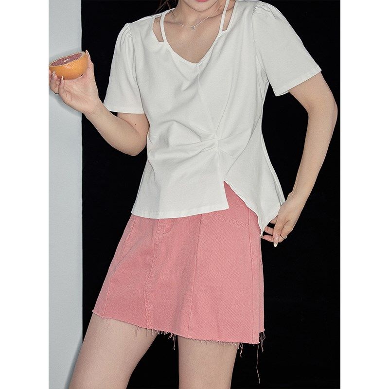 夏大大 莓粉色也太夏天q了吧!微胖显瘦2025夏季新款牛仔半裙A字裙,女装/女士精品,大码半身裙,淘宝优惠券,粉丝福利购,淘宝优惠卷