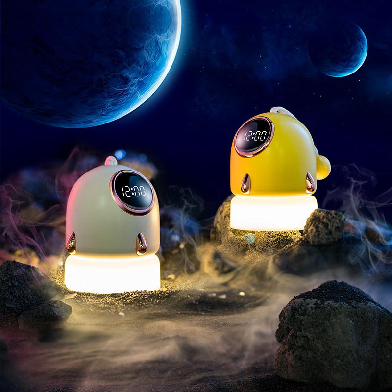 星空投影灯氛围感手提时钟灯婴儿喂奶H床头小夜灯儿童卧室睡眠灯