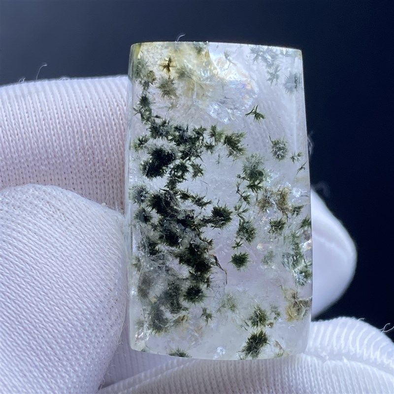 天然水晶包裹体海胆发吊坠裸石男女款水晶挂M坠饰品毛衣链一物一
