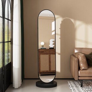 旋转穿衣镜挂衣架一o体衣帽架全身落地镜家用卧室立式 可移动试衣