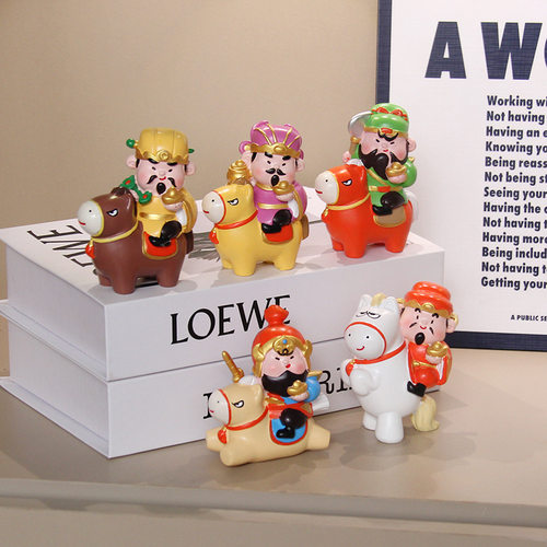 新年吉祥物伴手礼五路財神马上