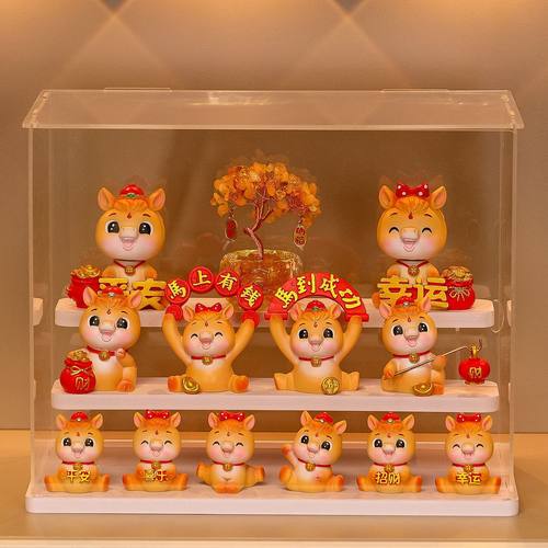 国潮马吉祥物入户玄关摆件国潮风