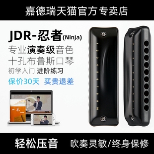 嘉德瑞蓝调十孔口琴布鲁斯NinJa10孔C调忍者初学者入门专业paddy