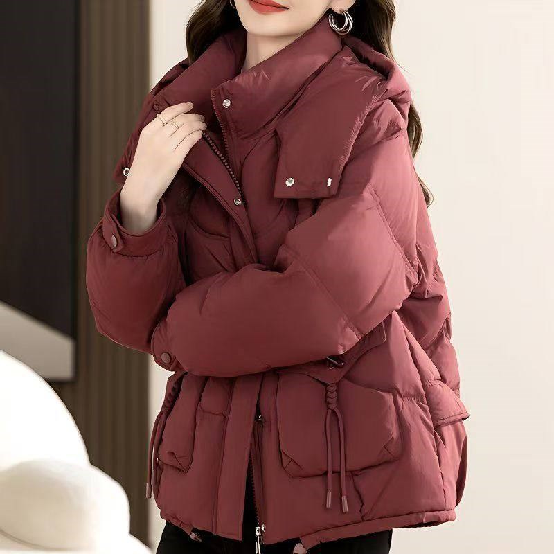 羽绒棉服女2f025冬季新款棉衣短款时尚韩版宽松连帽加厚保暖棉袄