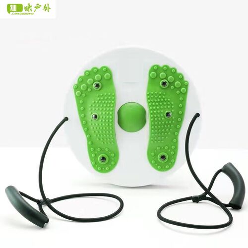 扭腰盘磁石扭腰盘扭腰家用健身器材多功能扭腰R转盘绿色+拉力绳