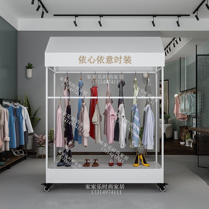 欧式铁艺服装展示架服饰家具多功能夜市地摊车鞋T店鞋架摊位车移