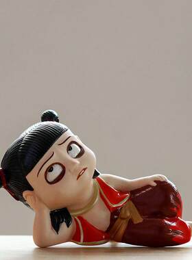新款哪吒之魔童降世经典创作精品陶瓷家居手工中式小摆件车载饰品