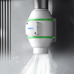 高兰仕管道风机斜流增压客厅大吸力静音卫生间换气扇厨房排风机