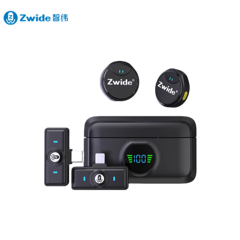 Zwide 无线领夹麦麦克风配件M7M8M9S3充电仓接收器发射器