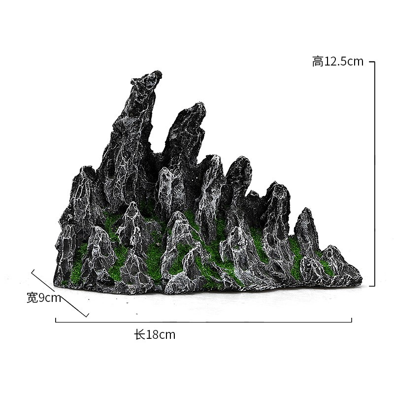 鱼缸造景假山龟缸造景石套餐装饰躲避屋景观石水族箱布景假山摆件