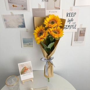 向插花真餐桌摆件野O4CVqRga餐拍照道 风日葵仿花太阳花花家居软装