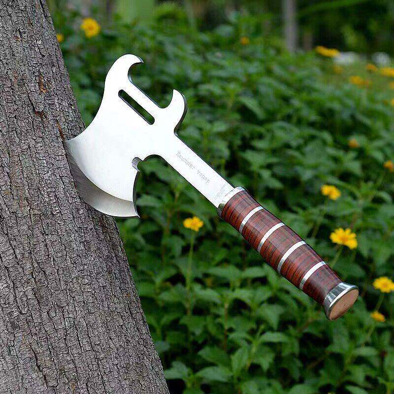 多功能牛头斧消防伐木斧子户外野营便捷砍柴板斧牛头战斧户外装备