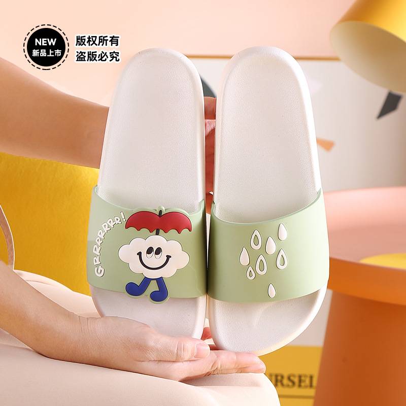 新款女士拖鞋家用 可爱卡通夏季室内防滑居家软底外穿塑料凉拖