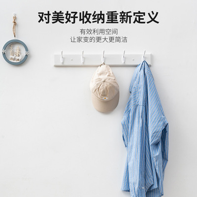 批发门后衣钩置物架壁挂玄关挂钩浴室墙上挂衣架实木板创意墙壁衣