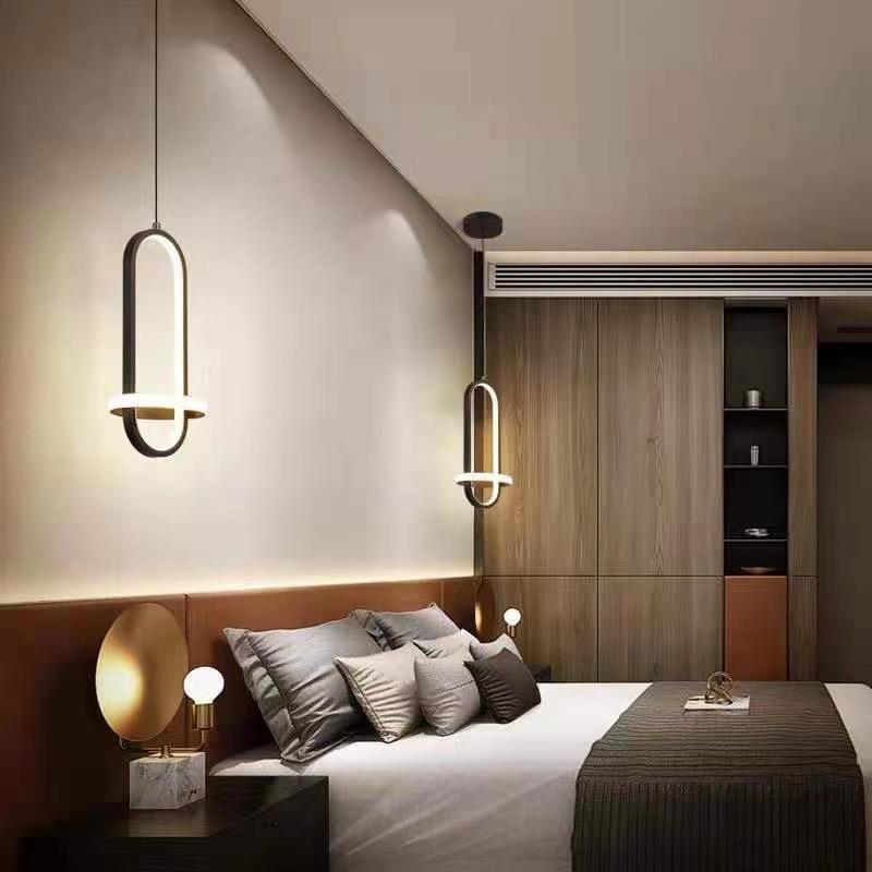 床头吊灯后现代艺术简约轻奢小吊灯卧室极简咖啡厅餐厅吧台吊灯具