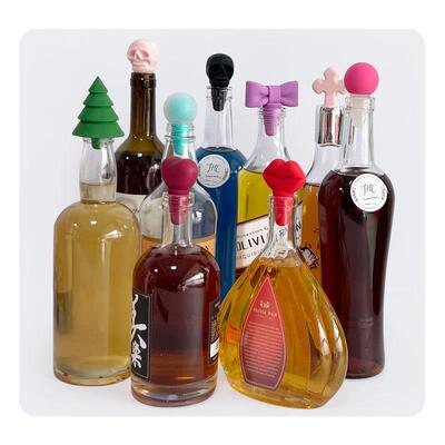 食品级酒瓶塞硅胶密封塞 香槟葡萄酒玻璃瓶圣诞节红酒塞硅胶帽子