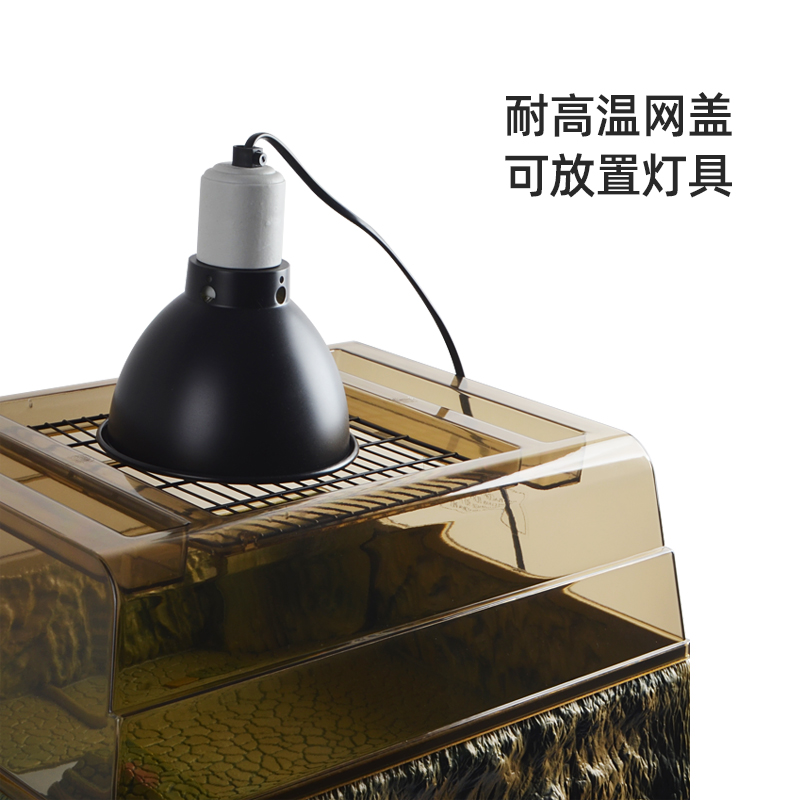 乌龟缸带晒台家用大型养龟专用玻璃饲养缸深水龟鱼缸混养龟屋房子