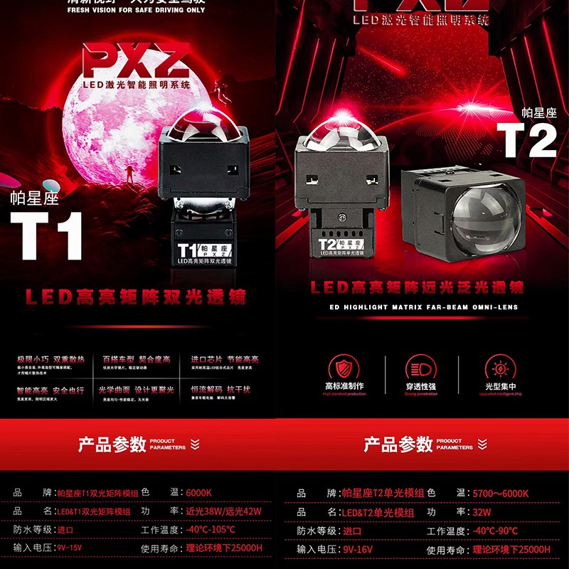 适用于22款新款标致408车灯升级 大灯改装矩阵大灯4近8远专车专用