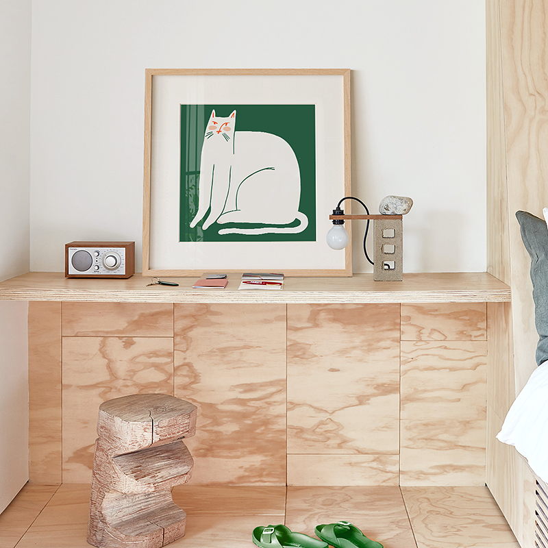 美森映象北欧治愈猫咪创意装饰画客厅卧室床头挂画儿童房趣味壁画