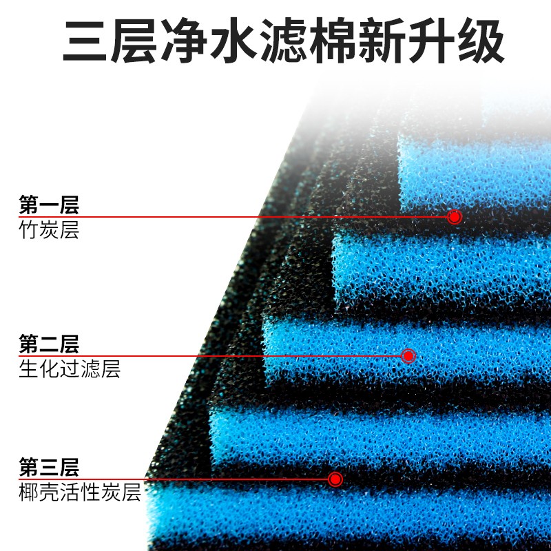 鱼缸过滤棉超级净水活性炭海绵高密度净化魔毯加厚生化棉过滤材料