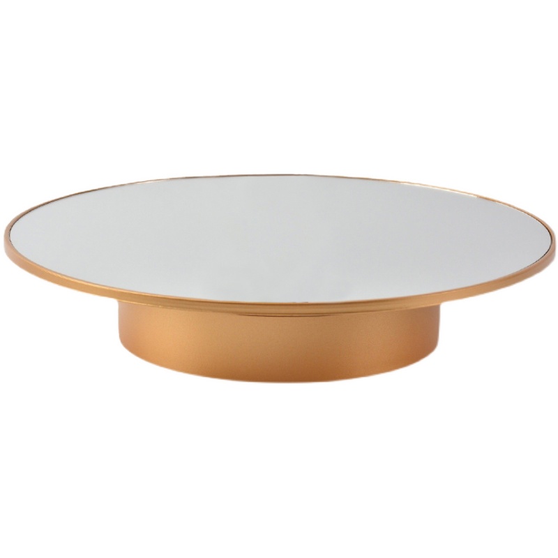 电动旋转盘25CM镜面旋转展示台头模旋转盘饰品直播拍摄全景旋转台