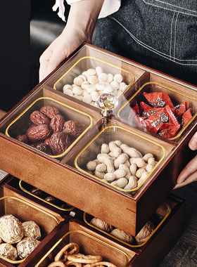 2022新款春节过年家居装饰品摆件酒柜客厅茶几果盘乔迁礼物干果盒