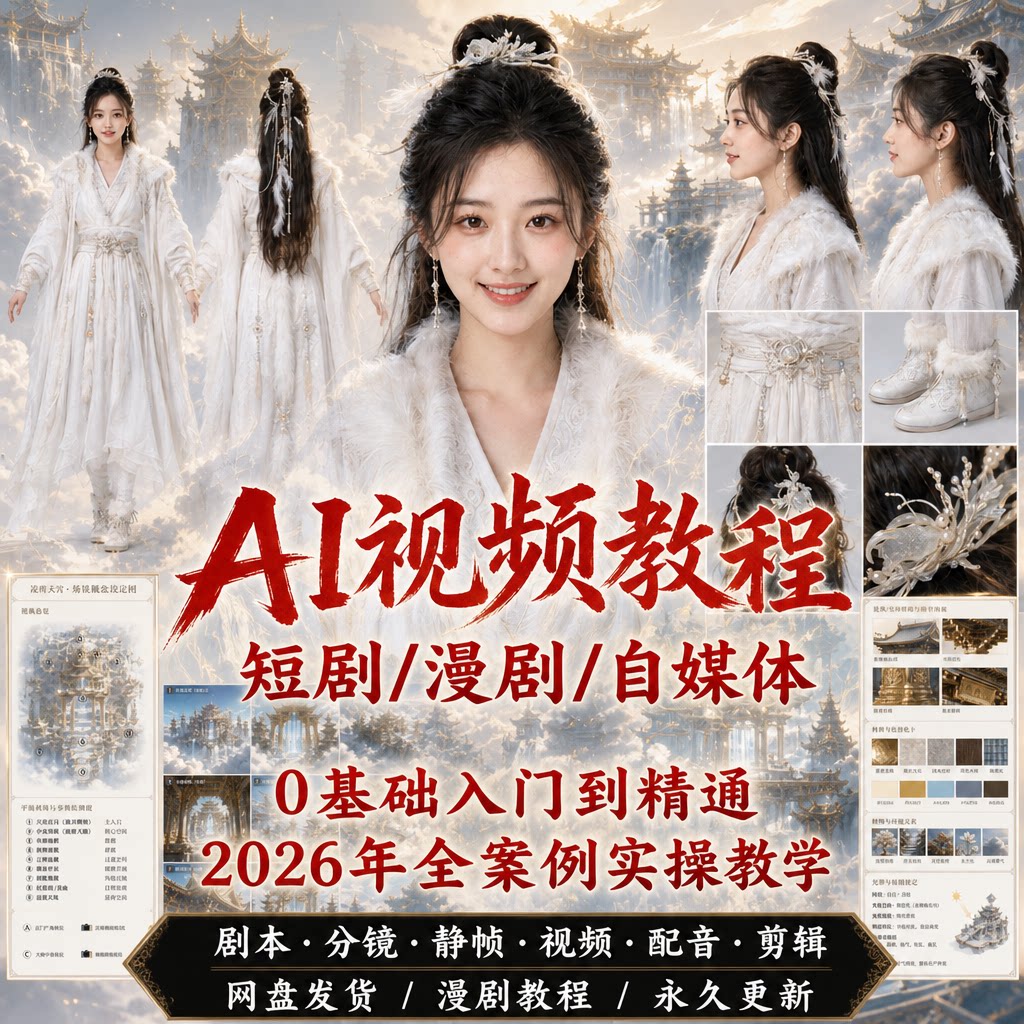 2026ai漫剧短视频生成制作全套教程seedance系统课程从入门到精通图片