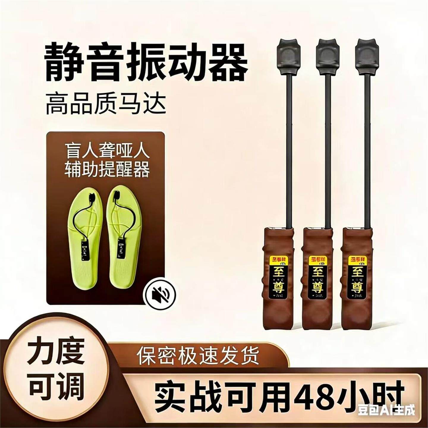 流星盲人脚踩振动器双向同步一对一静音鞋垫震动器传感器点震提醒