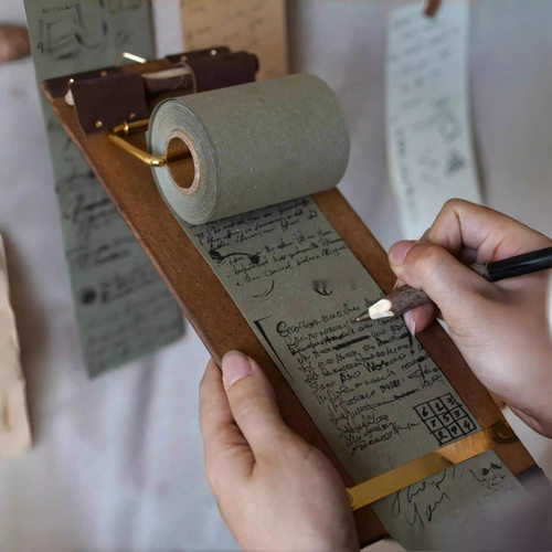 超级好看的复古便签板夹卷筒便签纸可撕无粘风空白木板便签本空白