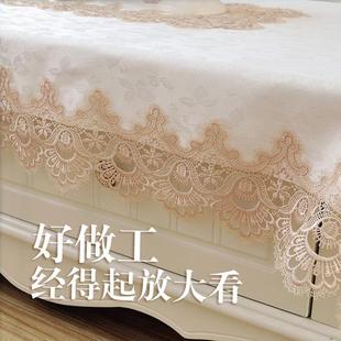 茶几电视柜桌布蕾丝布艺长方形美甲台布梳妆台盖布防灰尘罩 欧式