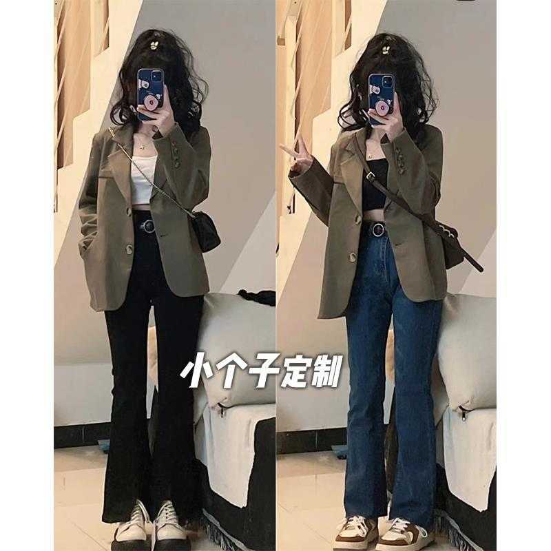 150小矮个子韩版西装外套xxs女显高宽松短款气质小西服xs码春秋款