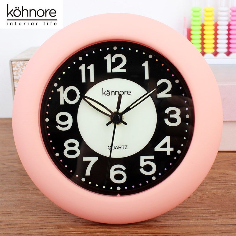 超强夜光字体创意小挂钟座钟客厅浴室防水老人学生用静音摆件台式,家居饰品,座钟,淘宝优惠券,粉丝福利购,淘宝优惠卷