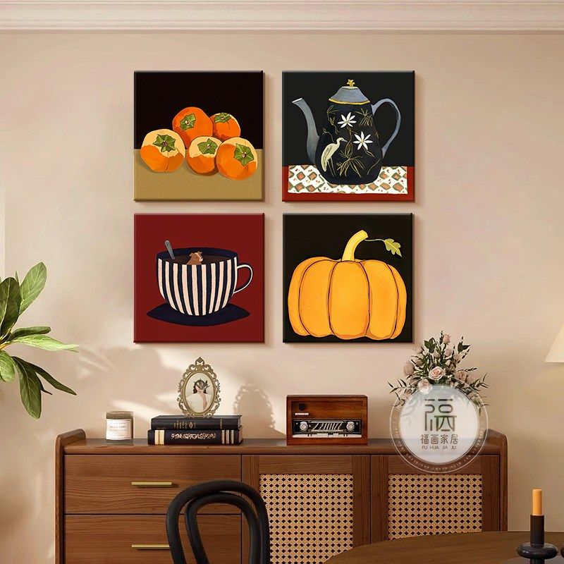 法式中古风餐厅饭厅装饰画小众艺术客厅沙发背景墙挂画高级感壁画,家居饰品,现代装饰画,淘宝优惠券,粉丝福利购,淘宝优惠卷