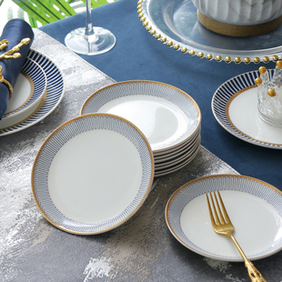 5英寸碟子10个骨瓷骨碟家用小蝶盘5寸小盘子菜碟吃碟吃饭吐骨碟