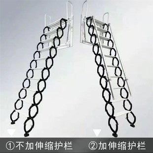 家用室内户外消防别墅伸缩梯 壁挂伸缩楼梯电动手动挂墙阁楼复式