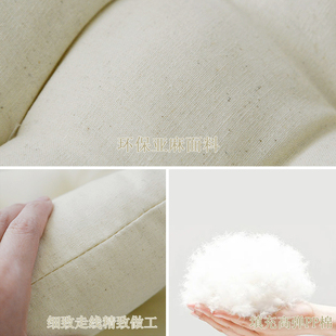 亚麻椅垫简约纯色高级感榻榻米餐椅办公室座垫久坐加厚屁垫 日式