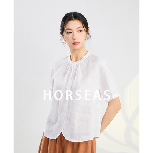 海边的马/HORSEAS汉麻圆领衫